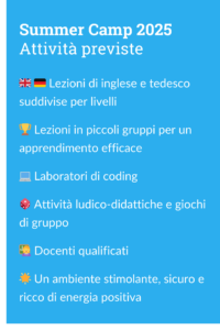 inlingua Lugano summer camp inglese tedesco corsi bimbi estate
