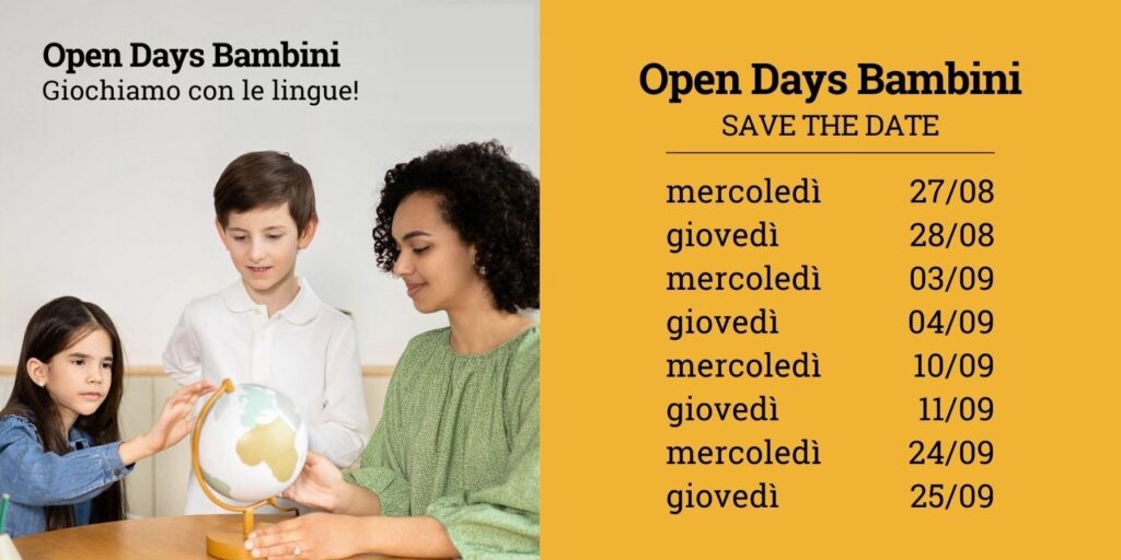 open day inlingua lugano corsi bimbi