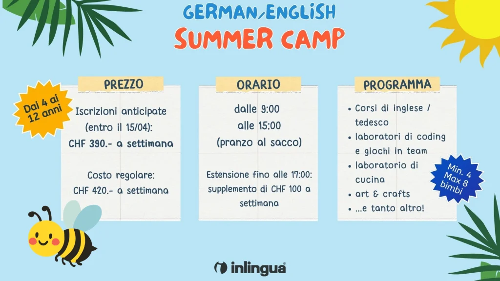 campo estivo bambini lugano inglese tedesco infografica